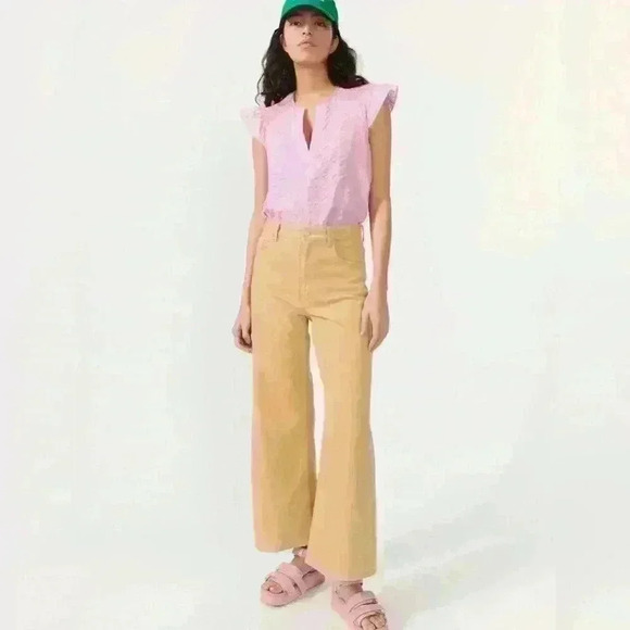 Baum Und Pferdgarten Mellony Ruffle Sleeve Orchid/Pink Blouse Size M - Picture 2 of 9